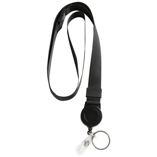 Dixon Lanyard with Retractable Reel, Card Clip & Key Ring Pack of 10