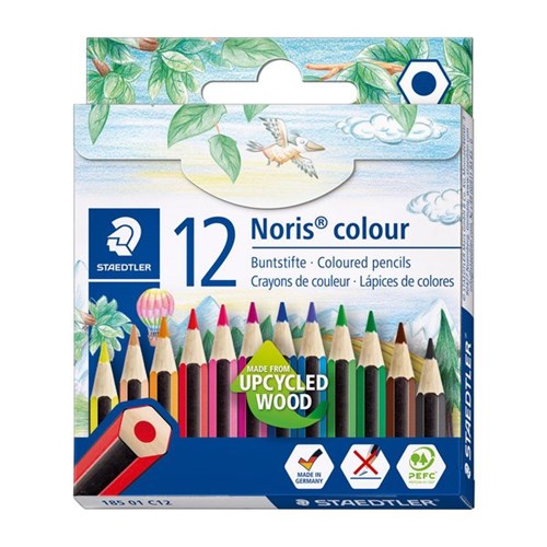 Staedtler Noris Club 185 Half Size Coloured Pencils, Pack of 12