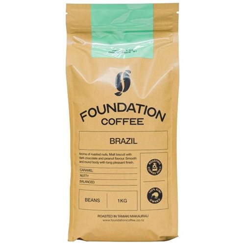 Foundation Coffee Brazil Coffee Beans 1kg OfficeMax NZ