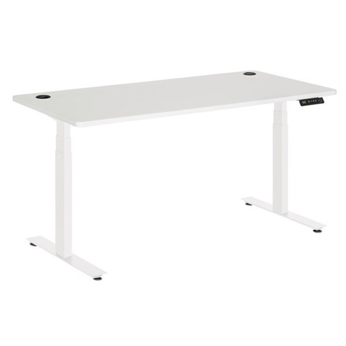 Amplify Electric Height Adjustable Desk Dual Motor White Top 1800x800mm White Frame