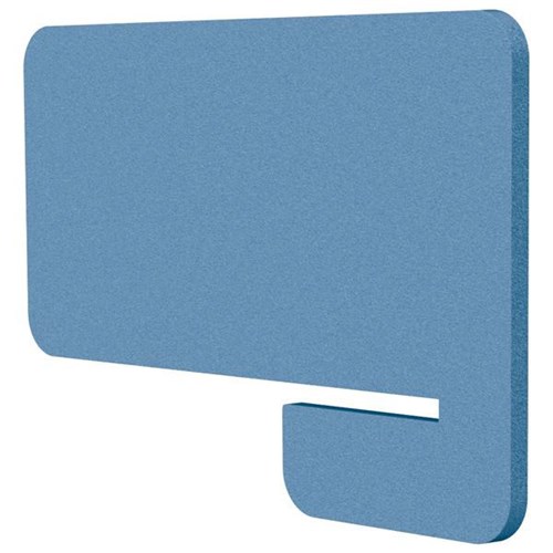 Boyd Acoustic Desk Divider Side Slot 800mm Sky Blue