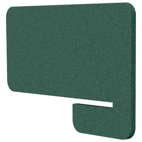 Boyd Acoustic Desk Divider Side Slot 800mm Forest Green