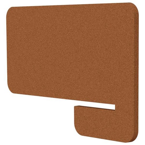 Boyd Acoustic Desk Divider Side Slot 800mm Rust