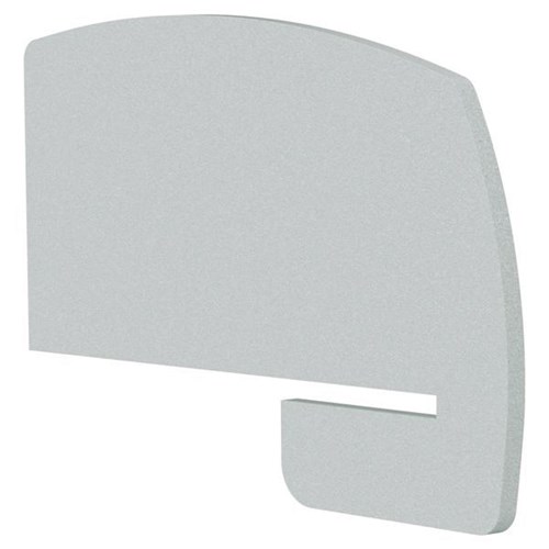 Boyd Acoustic Curved Desk Divider Side Slot 800mm Light Grey
