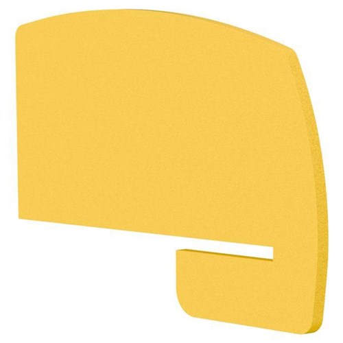 Boyd Acoustic Curved Desk Divider Side Slot 800mm Yellow OfficeMax NZ