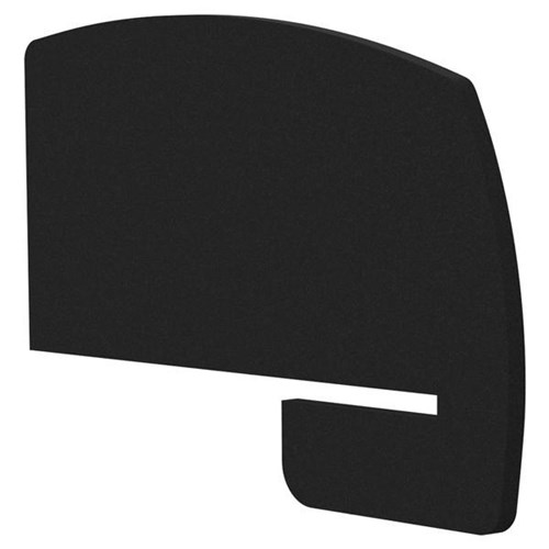 Boyd Acoustic Curved Desk Divider Side Slot 800mm Black OfficeMax NZ