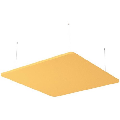 Boyd Visuals Floating Acoustic Ceiling Panel Square 1200x1200mm Mustard