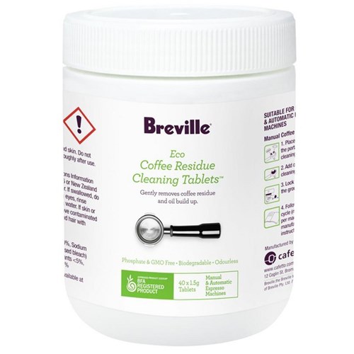 Breville Coffee Machine Eco Coffee Residue Cleaning Tablets, Pack of 40