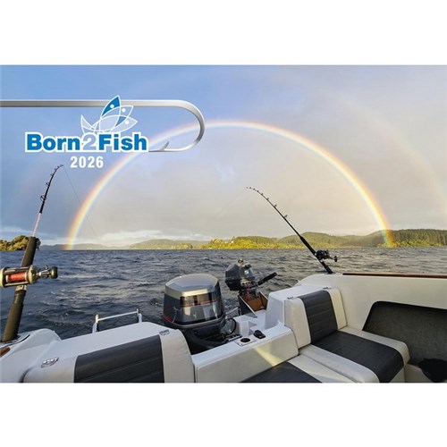 Easy2C Wall Calendar 2026 Born To Fish
