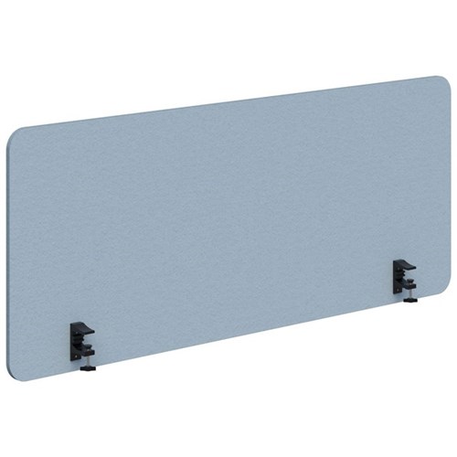 Fiord Acoustic Side Mount Desk Screen 1500x800mm Blue/Black