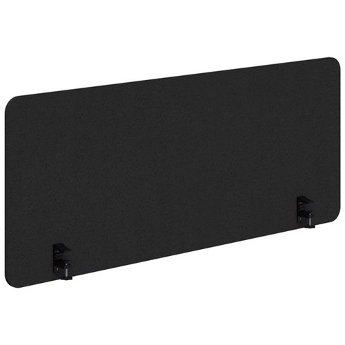 Fiord12 Acoustic Side Mount Desk Screen 1200x595mm Charcoal/Black