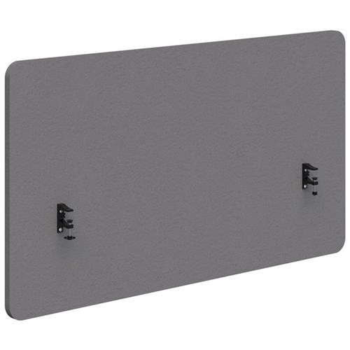 Fiord Acoustic Side Mount Desk Screen 800x1200mm Light Grey/Black