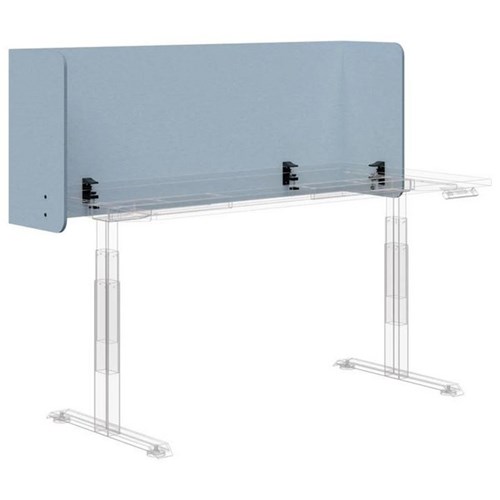 Fiord12 Acoustic Fold Wrap Around Desk Screen 1800x595mm Blue/Black