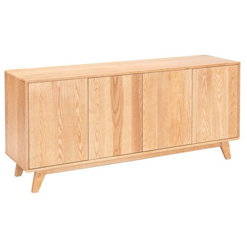 Akito American Ash Timber Credenza Four Door 1700x750mm Natural Stain