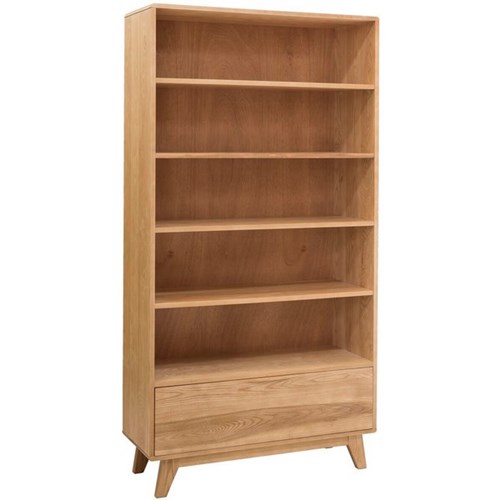Akito American Ash Timber Bookcase 1000x1900mm Natural Stain