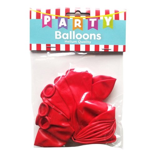 Party Balloons 27.5cm Red, Pack of 15