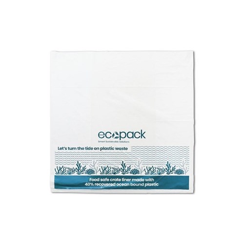 Ecopack Recycled Ocean-Bound Plastic Crate Liners 650x350mm, Carton of 500