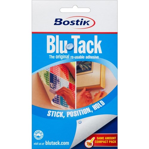 Bostik Blu-Tack Reusable Adhesive 75g Blue