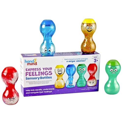 Express Your Feelings Sensory Bottles, Pack of 4