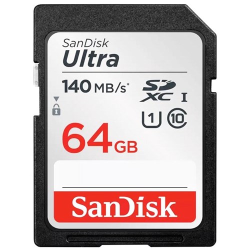 Sandisk Ultra SDXC Memory Card 140MB/s 64GB Class 10
