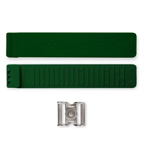 Protec Button Closure Straps To Fit Protec Chain Mesh Gloves Size XS Green, Pack of 4