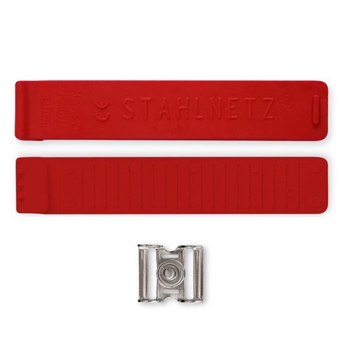 Protec Button Closure Straps To Fit Protec Chain Mesh Gloves Size Medium Red, Pack of 4