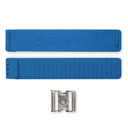 Protec Button Closure Straps To Fit Protec Chain Mesh Gloves Size Large Blue, Pack of 4