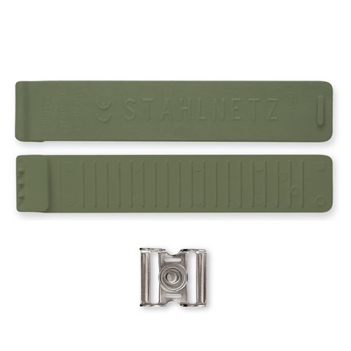 Protec Button Closure Straps To Fit Protec Chain Mesh Gloves Size 2XL Olive, Pack of 4