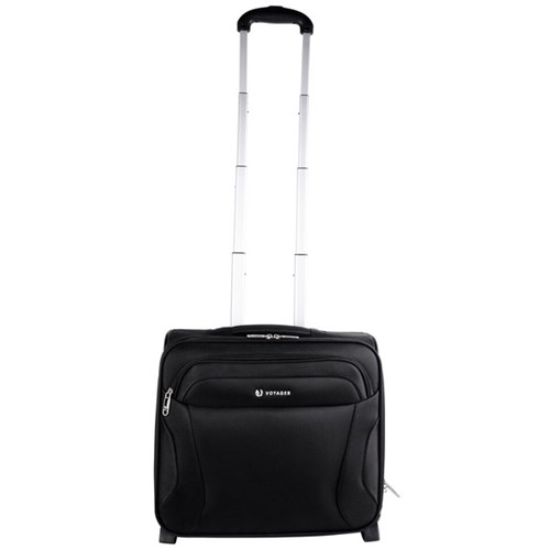 Voyager Chicago Mobile Office Trolley Suitcase Black