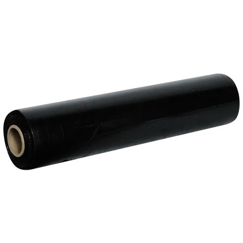 OfficeMax Blown Recycled Hand Pallet Wrap 500mm x 300m 20 Micron Black