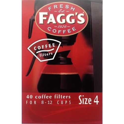 Fagg's Coffee Filter Papers 230x150mm, Pack of 40