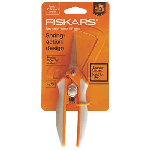 Fiskars Soft Touch No.5 Micro Tip Scissors Orange/Grey