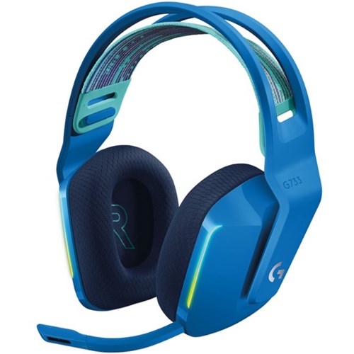 HEADSET GAMING LOGITECH G733 WIRELESS LIGHTSPEED RGB BLUE OfficeMax NZ