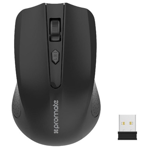 Promate Clix-8 Ergonomic Wireless Mouse Black