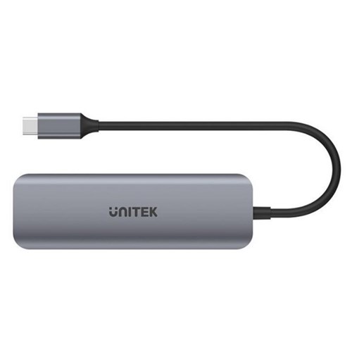 UNITEK 6-in-1 Multi-Port Hub With USB-C Connector Space Grey