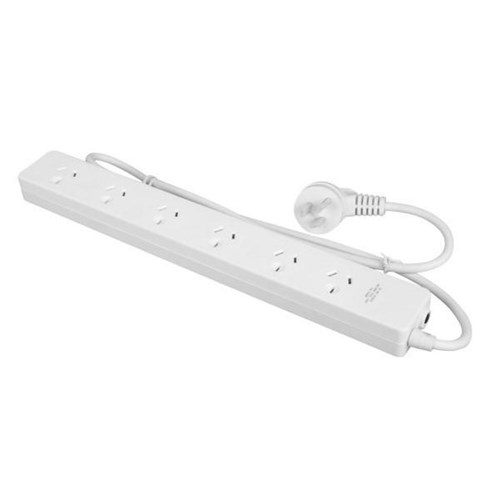 Dynamix A16 6-Way Powerboard with Double Spaced Ports 0.9m White