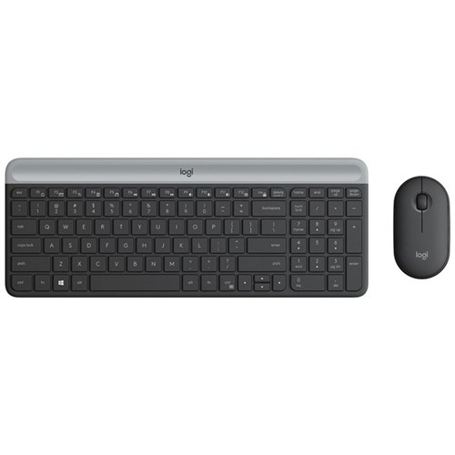 Logitech MK470 Slim Wireless Keyboard and Mouse Kit Black