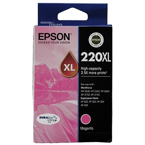 Epson 220XL Magenta Ink Cartridge High Yield