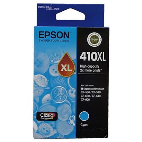 Epson 410XL Cyan Ink Cartridge High Yield