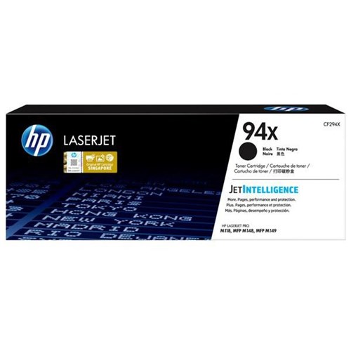 HP 94X Black Laser Toner Cartridge High Yield CF294X