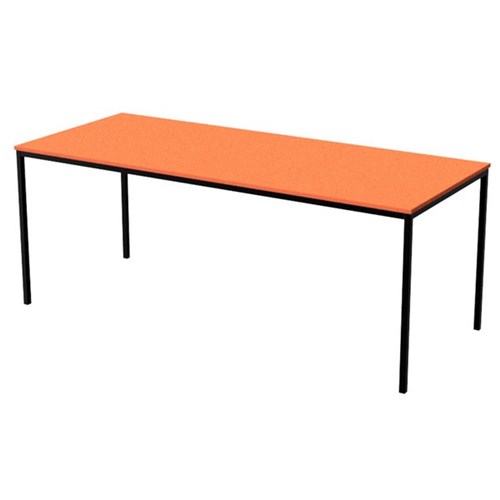 Zealand High Rectangle School Table 1800x750x520mm Orange