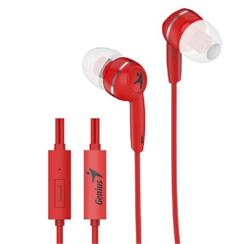 Genius HSM320 InEar Headphones Red OfficeMax NZ