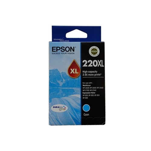 Epson 220XL Cyan Ink Cartridge High Yield