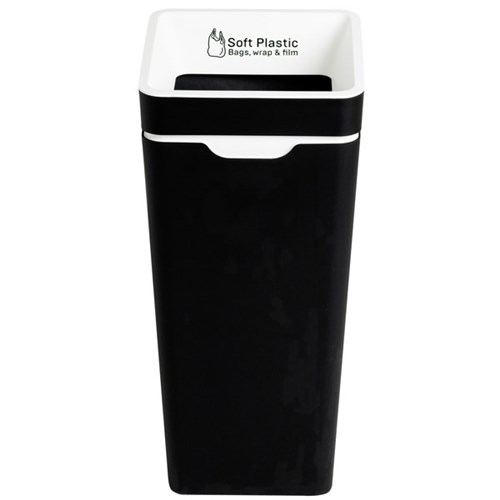 Method 60L White Soft Plastics Recycling Bin With Open Lid