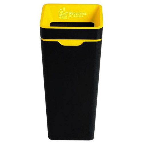 Method 60L Yellow Co-mingled Recycling Bin With Open Lid