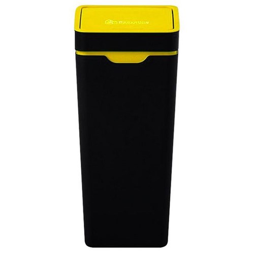 Method 60L Yellow Plastics + Cans Recycling Bin With Closed Touch Lid
