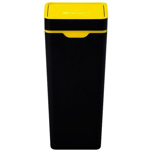 Method 60L Yellow Co-mingled Recycling Bin With Closed Touch Lid