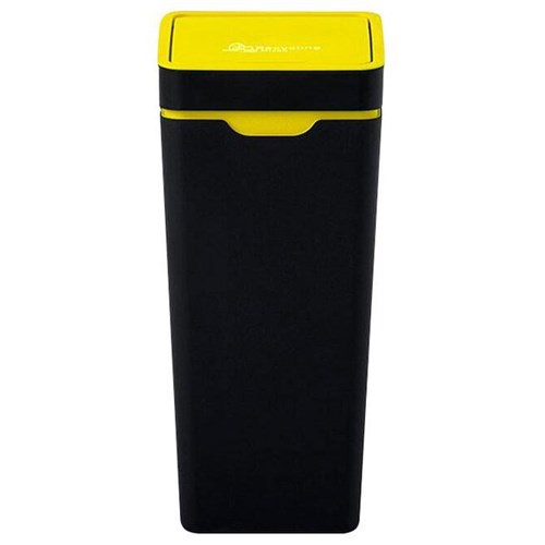 Method 60L Yellow Mixed Recycling Bin With Closed Touch Lid