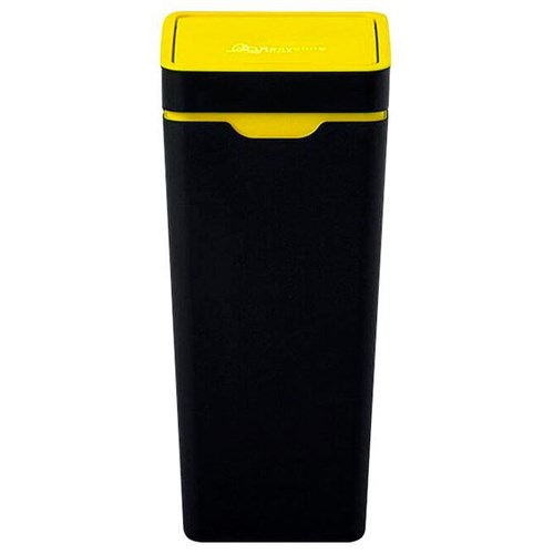 Method 60L Yellow Mixed Recycling Bin With Closed Touch Lid