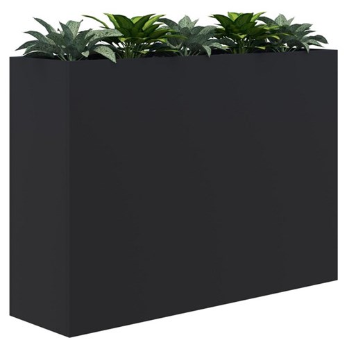 Fiord Planter Including Artificial Plants 1600x1200mm Black/Plants